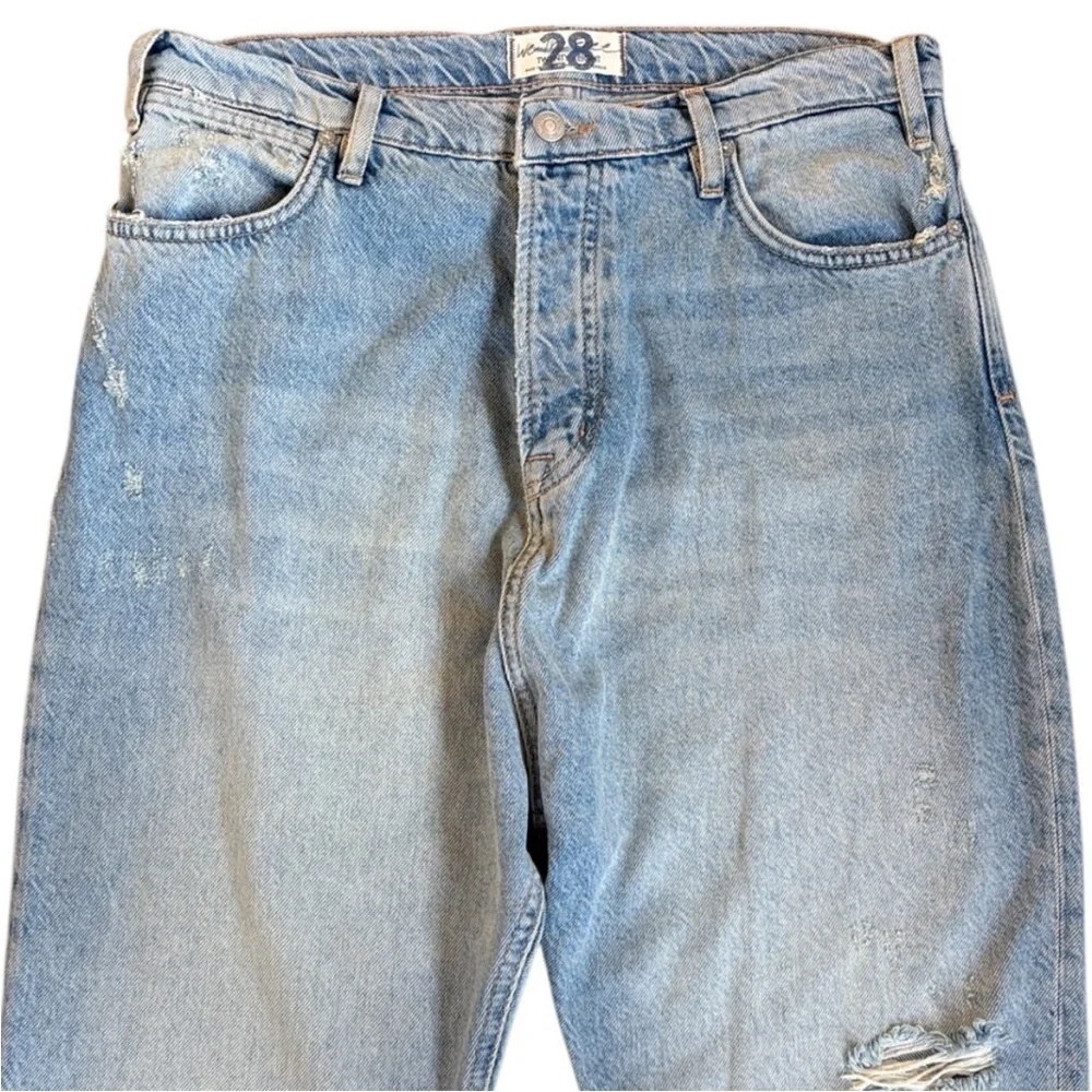 Free People Button Fly Relaxed Fit High Rise Jeans Size 28